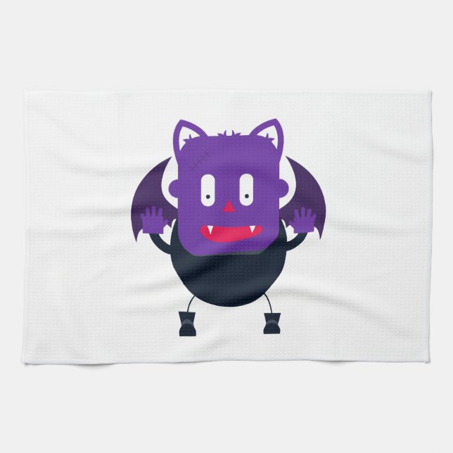 Bat halloween         tea towel (Horizontal)