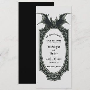 Bat Halloween Till Death Do Us Part Save The Date Invitation
