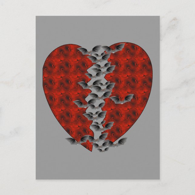 Bat Heart Postcard (Front)