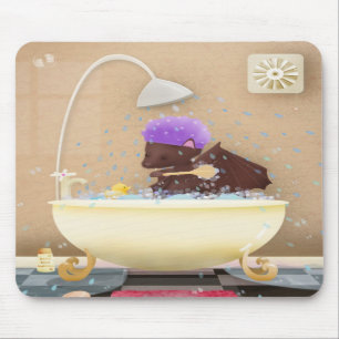 Bat in a tub - mousepad