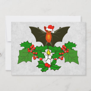 Bat In The Holly Invitation