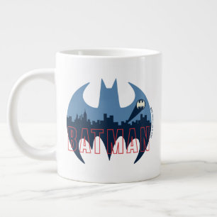 Bat Logo With Gotham & Bat Signal Large Coffee Mug