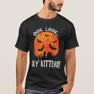 Bat Lover Oh Look Sky Kittens Funny Halloween T Sh T-Shirt