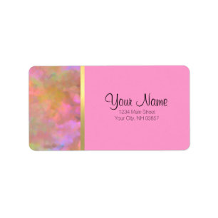 Bat Mitzvah Abstract Design in Pink Label