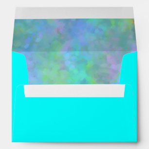 Bat Mitzvah Abstract Design in Turquoise Envelope