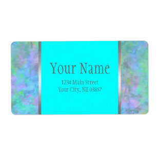 Bat Mitzvah Abstract Design in Turquoise Silver