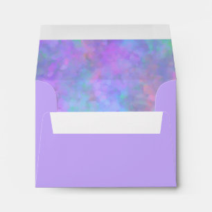 Bat Mitzvah Abstract Purple Pink Blue Silver RSVP Envelopes