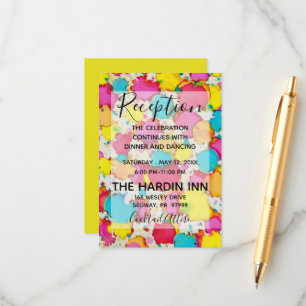 Bat Mitzvah Bar Mitzvah Confetti Reception Card