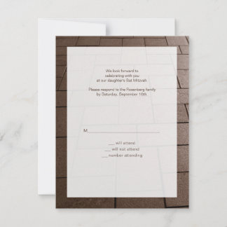 Bat Mitzvah Bimah Movie RSVP Reply Card