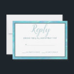 Bat Mitzvah Blue Opal Modern Watercolor Party RSVP Card<br><div class="desc">Modern mixed fonts and a faux blue opal watercolor style design makes these personalised RSVP cards perfect for your Bat Mitzvah party or any elegant occasion. The front has a simulated blue iridescent border around a classic white background. REPLY in a pale blue script font and your important RSVP details...</div>
