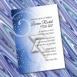 Bat Mitzvah Blue Shimmer Star of David Invitation<br><div class="desc">Bat Mitzvah Blue Shimmer Star of David
Bar Mitzvah and Bat Mitzvah invitation sets designed by Umua. Printed and shipped by Zazzle or its partners.</div>