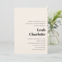 Bat Mitzvah Bold Retro Ivory Modern Typography