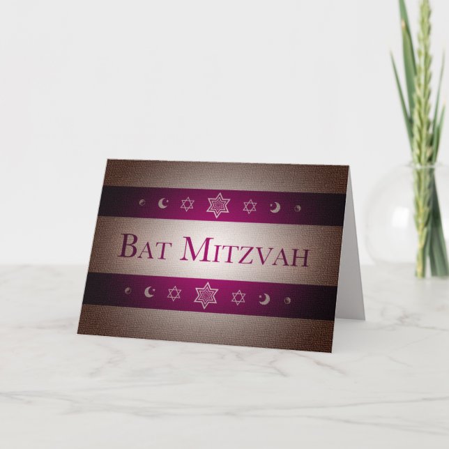 Bat Mitzvah Card (Front)