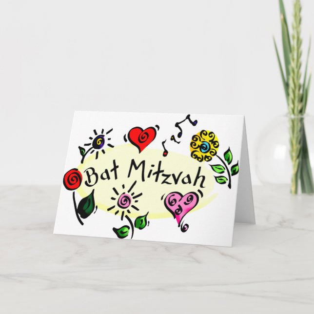 Bat Mitzvah Card (Front)