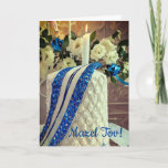 Bat Mitzvah Card, 5" x 7" Folded Card<br><div class="desc">This is an elegant Bat Mitzvah greeting card for a young girl's coming of age event. Mazel Tov. Personalise the card with her name and the date if you like.</div>