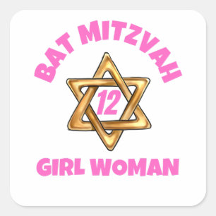 Bat Mitzvah Classic Round Sticker