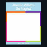 Bat Mitzvah Color Block Guest Sign in Poster<br><div class="desc">This colorful sign is a perfect way for guests to leave a note for the guest of honor!  Use the template form to add your own information.</div>