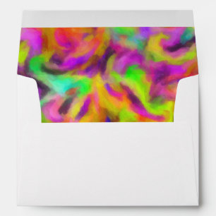 Bat Mitzvah Colourful Abstract Watercolor Any Colo Envelope