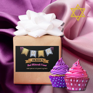 Bat Mitzvah Gift Labels Custom Unique Large