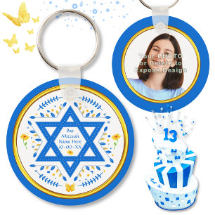 Bat Mitzvah Giveaways Personalised, Bat Mitzvah  Key Ring