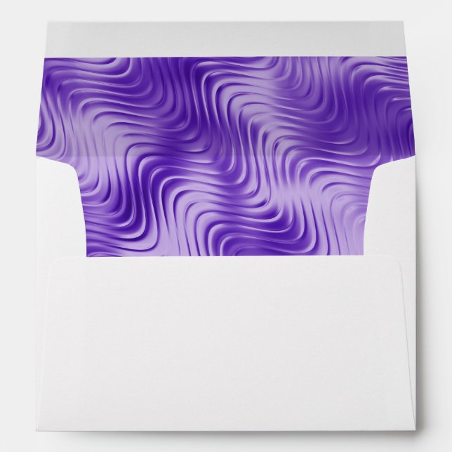 Bat Mitzvah "Gold" Scalloped Frame with Lavender Envelopes (Back (Bottom))