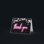 Bat Mitzvah Hot Pin  Neon Themed Thank You Card<br><div class="desc">We’re excited to introduce our modern calligraphy neon-inspired suite for a glow Bar or Bat Mitzvah! This fun collection includes everything you need, from napkins and paper plates to a welcoming sign and more. If you have any questions or need help with personalization, just send us a message. PLEASE NOTE:...</div>
