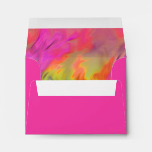 Bat Mitzvah Hot Pink and Green Tie Dye Envelope
