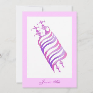 Bat Mitzvah Invitation Jenna Alli Pink Torah