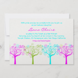 Bat Mitzvah Invitation Liana Claire Shimmery