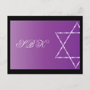 Bat Mitzvah Invitation Sydney Blair Purple RSVP