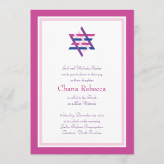 Bat Mitzvah Invitation | Woven Star