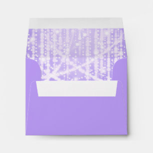 Bat Mitzvah Lavender Purple Sparkly Lights Envelope