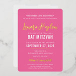 BAT MITZVAH modern script pretty pink gold<br><div class="desc">by kat massard >>> kat@simplysweetPAPERIE.com <<< A trendy invitation design for your child's BAR/BAT MITZVAH Setup as a template it is simple for you to add your own details, or hit the customise button and you can add or change text, fonts, sizes etc TIP :: 1. To change/move graphics /...</div>