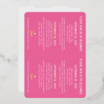 BAT MITZVAH modern script pretty pink gold<br><div class="desc">by kat massard >>> kat@simplysweetPAPERIE.com <<<
INFO CARD - set 2 up needed to be trimmed in half to utlize the gold foil and match your main invitation</div>