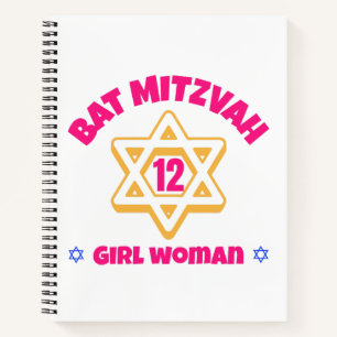 Bat Mitzvah Modern Star of David  Notebook
