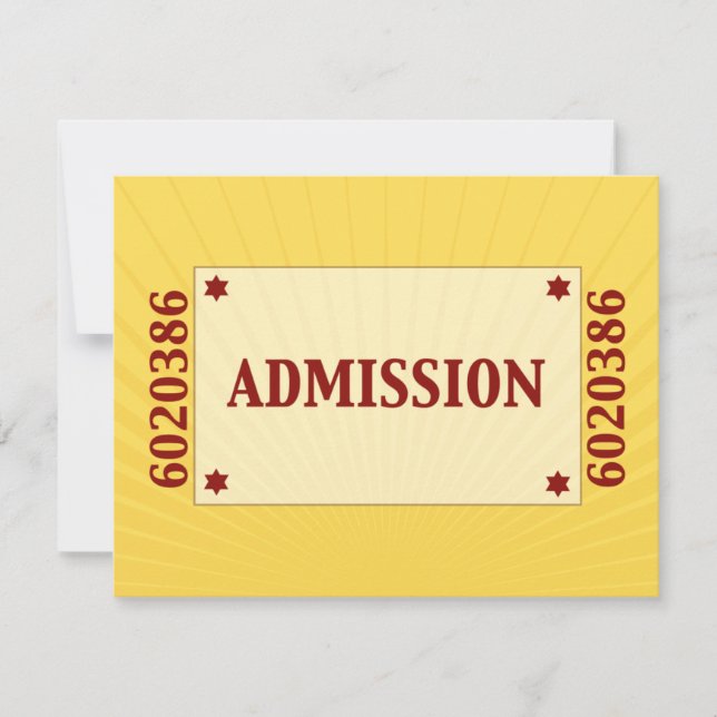 Bat Mitzvah Movie Star RSVP Reply Card Yellow Blue (Front)