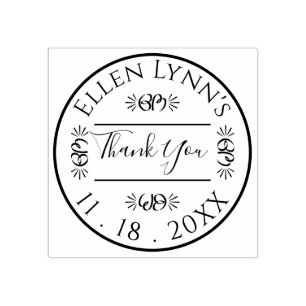Bat Mitzvah or Bar Mitzvah Logo Personalize Inking Rubber Stamp