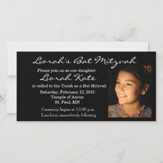 Bat Mitzvah Photo card template