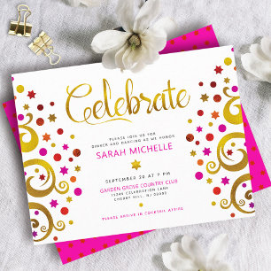 Bat Mitzvah Pink Gold Foil Tree of Life Modern Enclosure Card