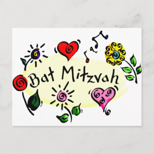 Bat Mitzvah Postcard