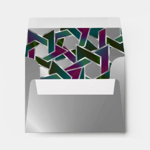 Bat Mitzvah Purple Teal Star of David on Any Colou Envelope