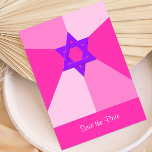 Bat Mitzvah Save the Date Invitation Card