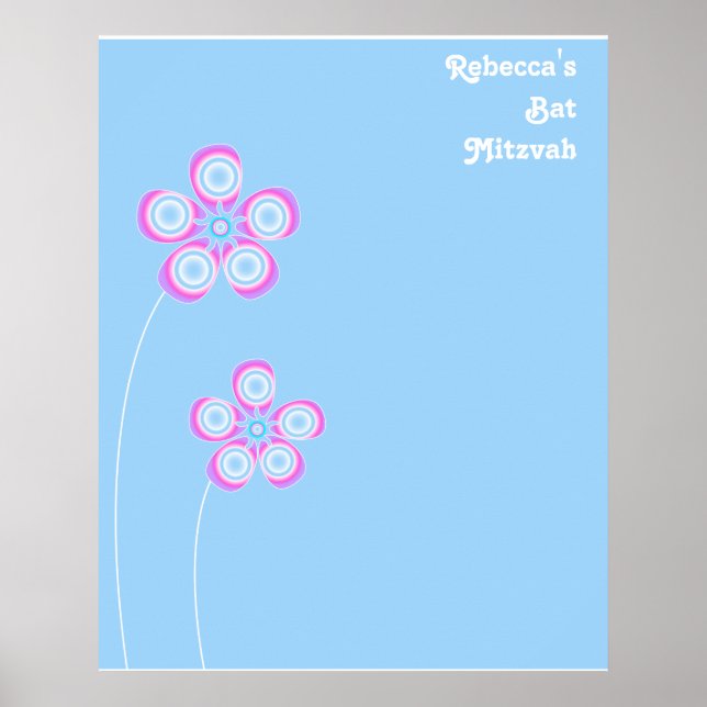 Bat Mitzvah Sign In Board (Front)