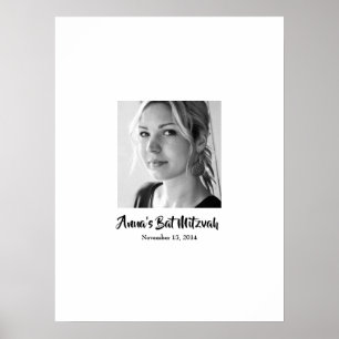 Bat Mitzvah Sign In Party Board Poster
