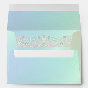 Bat Mitzvah Sparkle and Lace Rainbow Envelopes