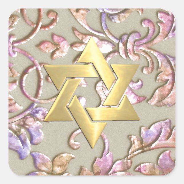 Bat Mitzvah Square Sticker (Front)