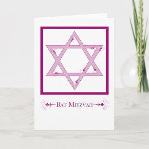bat mitzvah (star of david elegance) card