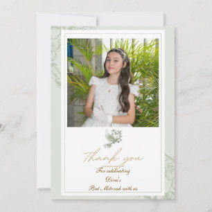 Bat Mitzvah thank you card