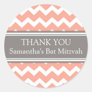 Bat Mitzvah Thank You Custom Name Favour Tags