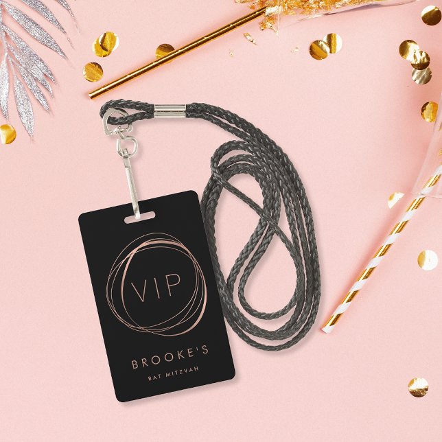 Bat Mitzvah VIP Pass ID Badge (Creator Uploaded)